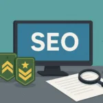Modern SEO Workspace with Rank Badges and best-seo-tools-for-2025