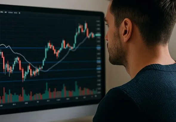 Forex brokers that accept mobile money shown on trading screen with chart in background