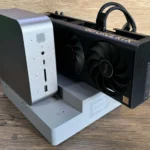 External GPU dock with an NVIDIA GeForce RTX graphics card